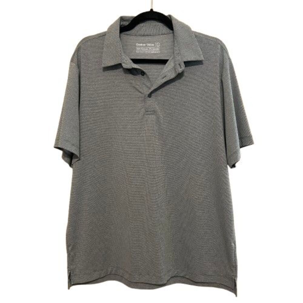 Outdoor Voices Polo Shirt Mens Large Green Performance Stretch Golf Athleisure